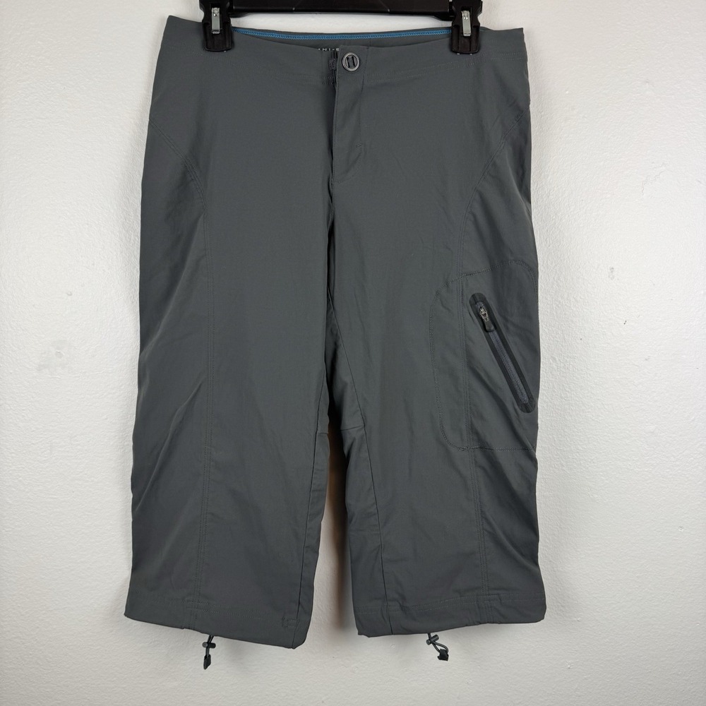 COLUMBIA Omni Shield Womens active hiking Nylon shorts Capri Gray‎ - 6W 18L